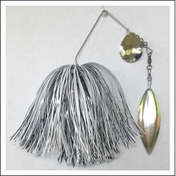 Spinnerbait - Snow White 3/4 oz .051" Wire White & Black 